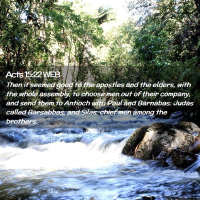 Picture 02 - Acts 15:22 WEB - Then it seemed good to the apostles and the - Bible Verse Picture