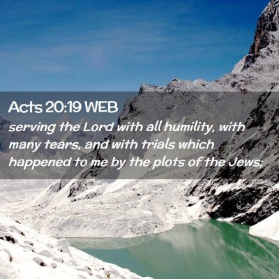 Picture 02 - Acts 20:19 WEB - serving the Lord with all humility, with many - Bible Verse Picture
