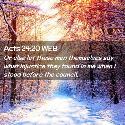 Picture 02 - Acts 24:20 WEB - Or else let these men themselves say what - Bible Verse Picture