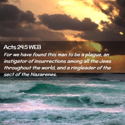 Picture 02 - Acts 24:5 WEB - For we have found this man to be a plague, an - Bible Verse Picture