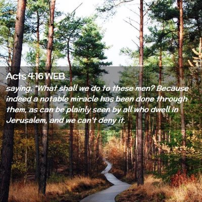 Picture 02 - Acts 4:16 WEB - saying, 