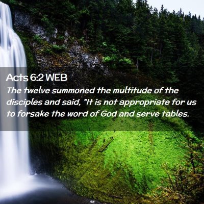 Picture 02 - Acts 6:2 WEB - The twelve summoned the multitude of the - Bible Verse Picture