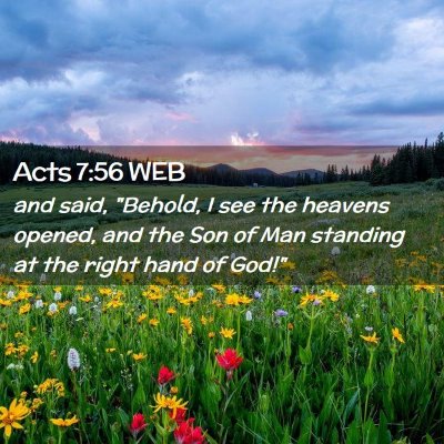 Picture 02 - Acts 7:56 WEB - and said, 