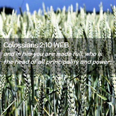 Picture 02 - Colossians 2:10 WEB - and in him you are made full, who is the head of - Bible Verse Picture