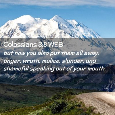 Picture 02 - Colossians 3:8 WEB - but now you also put them all away: anger, wrath, - Bible Verse Picture