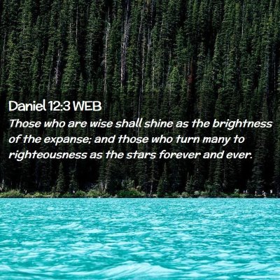Picture 02 - Daniel 12:3 WEB - Those who are wise shall shine as the brightness - Bible Verse Picture