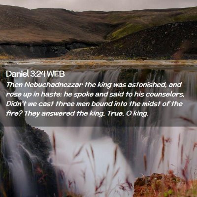 Picture 02 - Daniel 3:24 WEB - Then Nebuchadnezzar the king was astonished, and - Bible Verse Picture