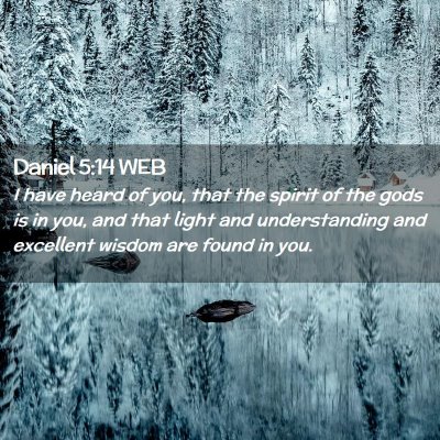 Picture 02 - Daniel 5:14 WEB - I have heard of you, that the spirit of the gods - Bible Verse Picture