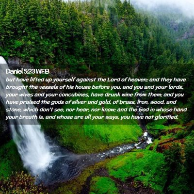 Picture 02 - Daniel 5:23 WEB - but have lifted up yourself against the Lord of - Bible Verse Picture