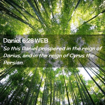 Picture 02 - Daniel 6:28 WEB - So this Daniel prospered in the reign of Darius, - Bible Verse Picture