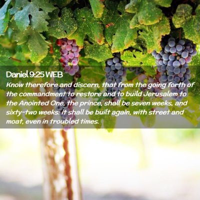 Picture 02 - Daniel 9:25 WEB - Know therefore and discern, that from the going - Bible Verse Picture