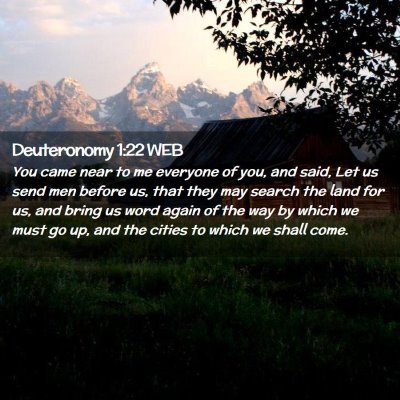 Picture 02 - Deuteronomy 1:22 WEB - You came near to me everyone of you, and said, - Bible Verse Picture