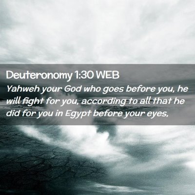 Picture 02 - Deuteronomy 1:30 WEB - Yahweh your God who goes before you, he will - Bible Verse Picture