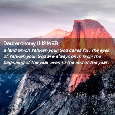 Picture 02 - Deuteronomy 11:12 WEB - a land which Yahweh your God cares for: the eyes - Bible Verse Picture