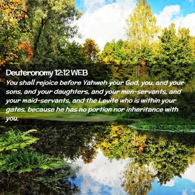 Picture 02 - Deuteronomy 12:12 WEB - You shall rejoice before Yahweh your God, you, - Bible Verse Picture