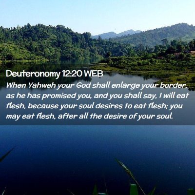 Picture 02 - Deuteronomy 12:20 WEB - When Yahweh your God shall enlarge your border, - Bible Verse Picture