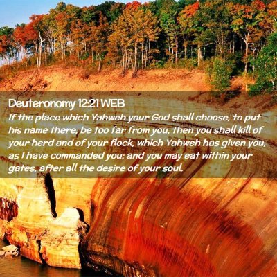 Picture 02 - Deuteronomy 12:21 WEB - If the place which Yahweh your God shall choose, - Bible Verse Picture