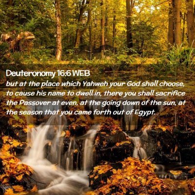 Picture 02 - Deuteronomy 16:6 WEB - but at the place which Yahweh your God shall - Bible Verse Picture