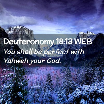 Picture 02 - Deuteronomy 18:13 WEB - You shall be perfect with Yahweh your - Bible Verse Picture