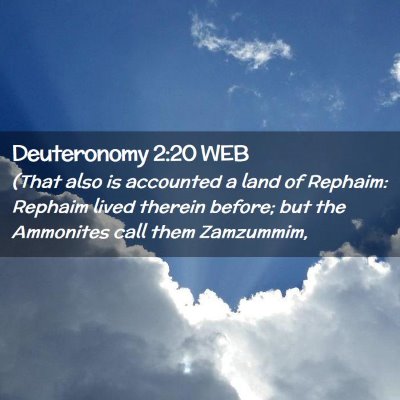 Picture 02 - Deuteronomy 2:20 WEB - (That also is accounted a land of Rephaim: - Bible Verse Picture