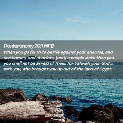 Picture 02 - Deuteronomy 20:1 WEB - When you go forth to battle against your enemies, - Bible Verse Picture