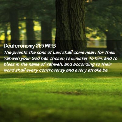 Picture 02 - Deuteronomy 21:5 WEB - The priests the sons of Levi shall come near; for - Bible Verse Picture