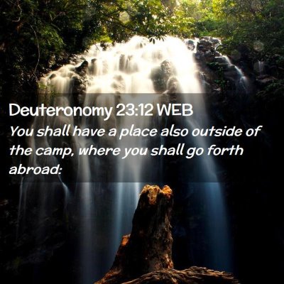 Picture 02 - Deuteronomy 23:12 WEB - You shall have a place also outside of the camp, - Bible Verse Picture