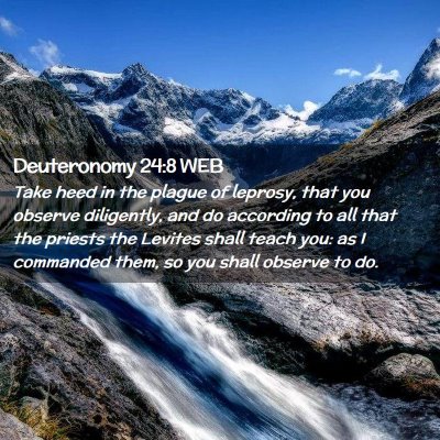 Picture 02 - Deuteronomy 24:8 WEB - Take heed in the plague of leprosy, that you - Bible Verse Picture