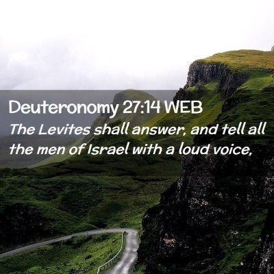 Picture 02 - Deuteronomy 27:14 WEB - The Levites shall answer, and tell all the men of - Bible Verse Picture