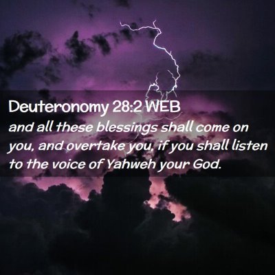 Picture 02 - Deuteronomy 28:2 WEB - and all these blessings shall come on you, and - Bible Verse Picture