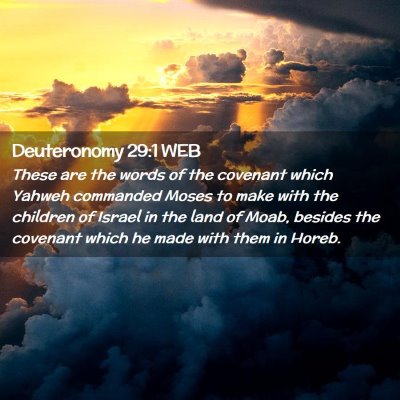 Picture 02 - Deuteronomy 29:1 WEB - These are the words of the covenant which Yahweh - Bible Verse Picture