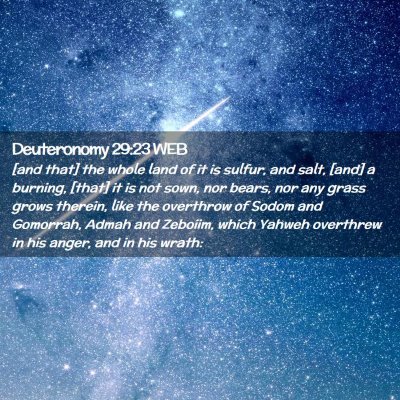Picture 02 - Deuteronomy 29:23 WEB - [and that] the whole land of it is sulfur, and - Bible Verse Picture