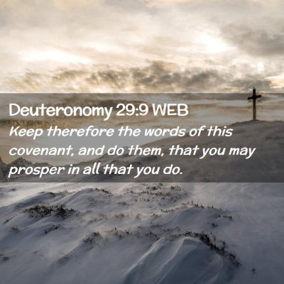 Picture 02 - Deuteronomy 29:9 WEB - Keep therefore the words of this covenant, and do - Bible Verse Picture