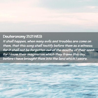 Picture 02 - Deuteronomy 31:21 WEB - It shall happen, when many evils and troubles are - Bible Verse Picture