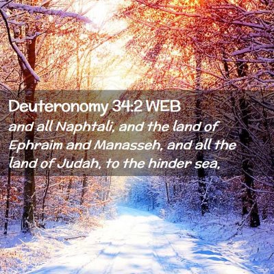 Picture 02 - Deuteronomy 34:2 WEB - and all Naphtali, and the land of Ephraim and - Bible Verse Picture