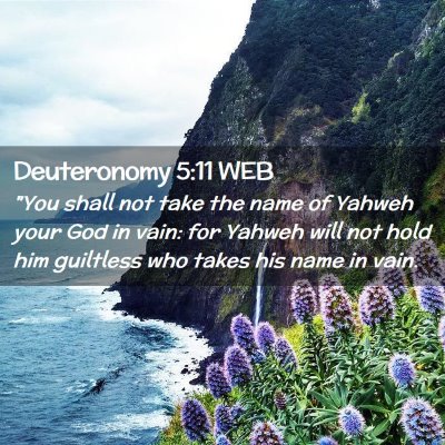 Picture 02 - Deuteronomy 5:11 WEB - 