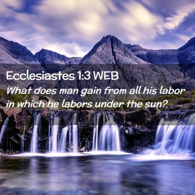 Picture 02 - Ecclesiastes 1:3 WEB - What does man gain from all his labor in which he - Bible Verse Picture