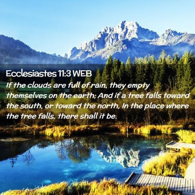 Picture 02 - Ecclesiastes 11:3 WEB - If the clouds are full of rain, they empty - Bible Verse Picture