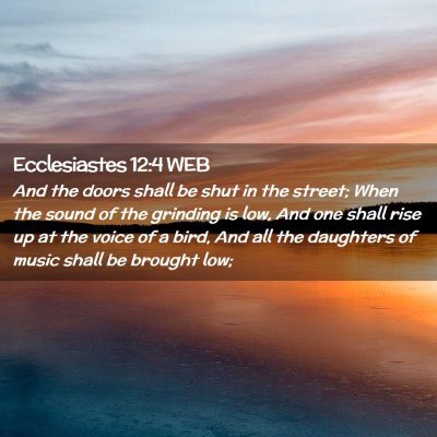 Picture 02 - Ecclesiastes 12:4 WEB - And the doors shall be shut in the street; When - Bible Verse Picture