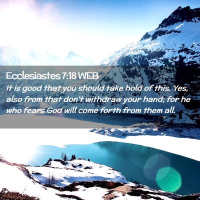 Picture 02 - Ecclesiastes 7:18 WEB - It is good that you should take hold of this. - Bible Verse Picture