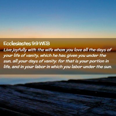 Picture 02 - Ecclesiastes 9:9 WEB - Live joyfully with the wife whom you love all the - Bible Verse Picture