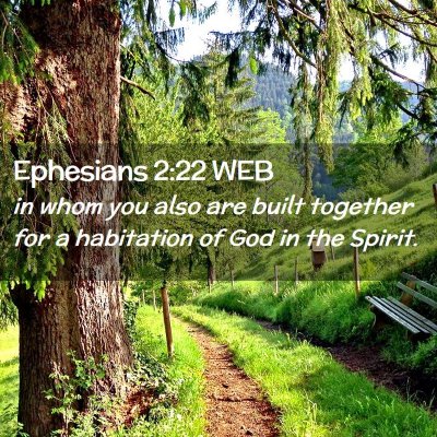 Picture 02 - Ephesians 2:22 WEB - in whom you also are built together for a - Bible Verse Picture