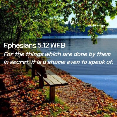 Picture 02 - Ephesians 5:12 WEB - For the things which are done by them in secret, - Bible Verse Picture