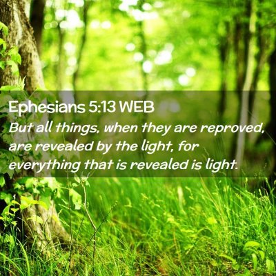 Picture 02 - Ephesians 5:13 WEB - But all things, when they are reproved, are - Bible Verse Picture