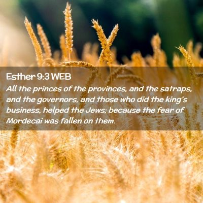 Picture 02 - Esther 9:3 WEB - All the princes of the provinces, and the - Bible Verse Picture