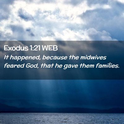 Picture 02 - Exodus 1:21 WEB - It happened, because the midwives feared God, - Bible Verse Picture