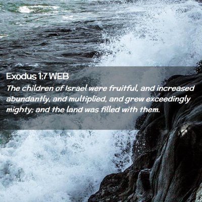 Picture 02 - Exodus 1:7 WEB - The children of Israel were fruitful, and - Bible Verse Picture