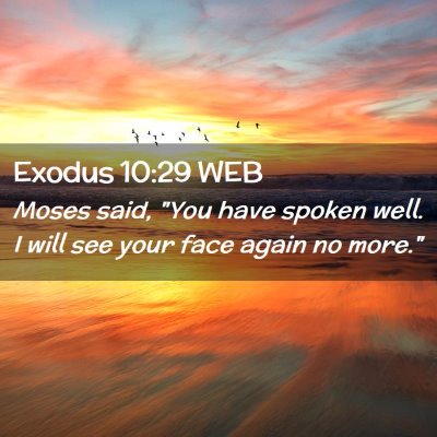 Picture 02 - Exodus 10:29 WEB - Moses said, 