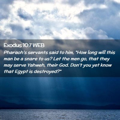 Picture 02 - Exodus 10:7 WEB - Pharaoh's servants said to him, 