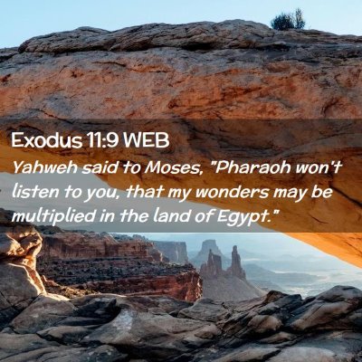 Picture 02 - Exodus 11:9 WEB - Yahweh said to Moses, 